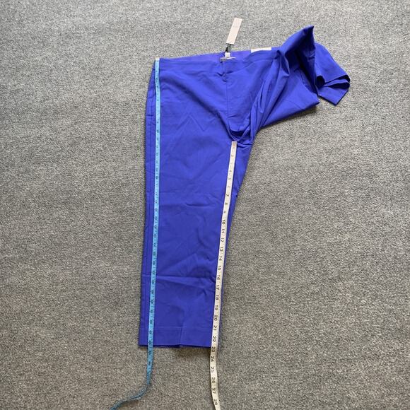 Chicos Pants Womens 16 Purple Nightshade So Slimming Juliet Straight Leg Cropped - Picture 5 of 13